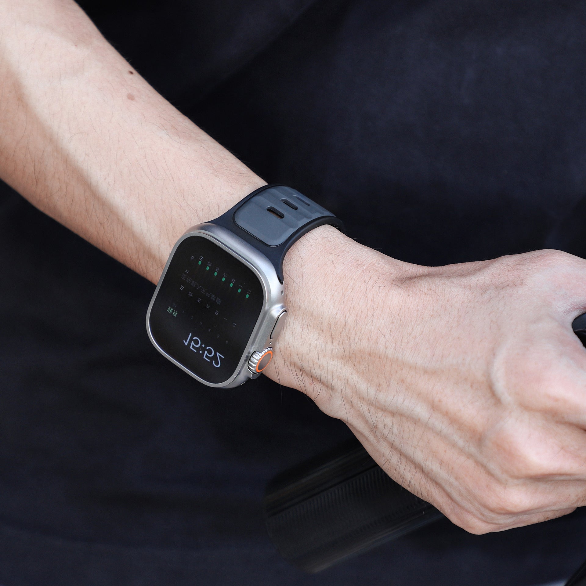 Black Midnight Premium Aspro Silicone Sports Bands By Shopyholy Compatible For Apple Watch