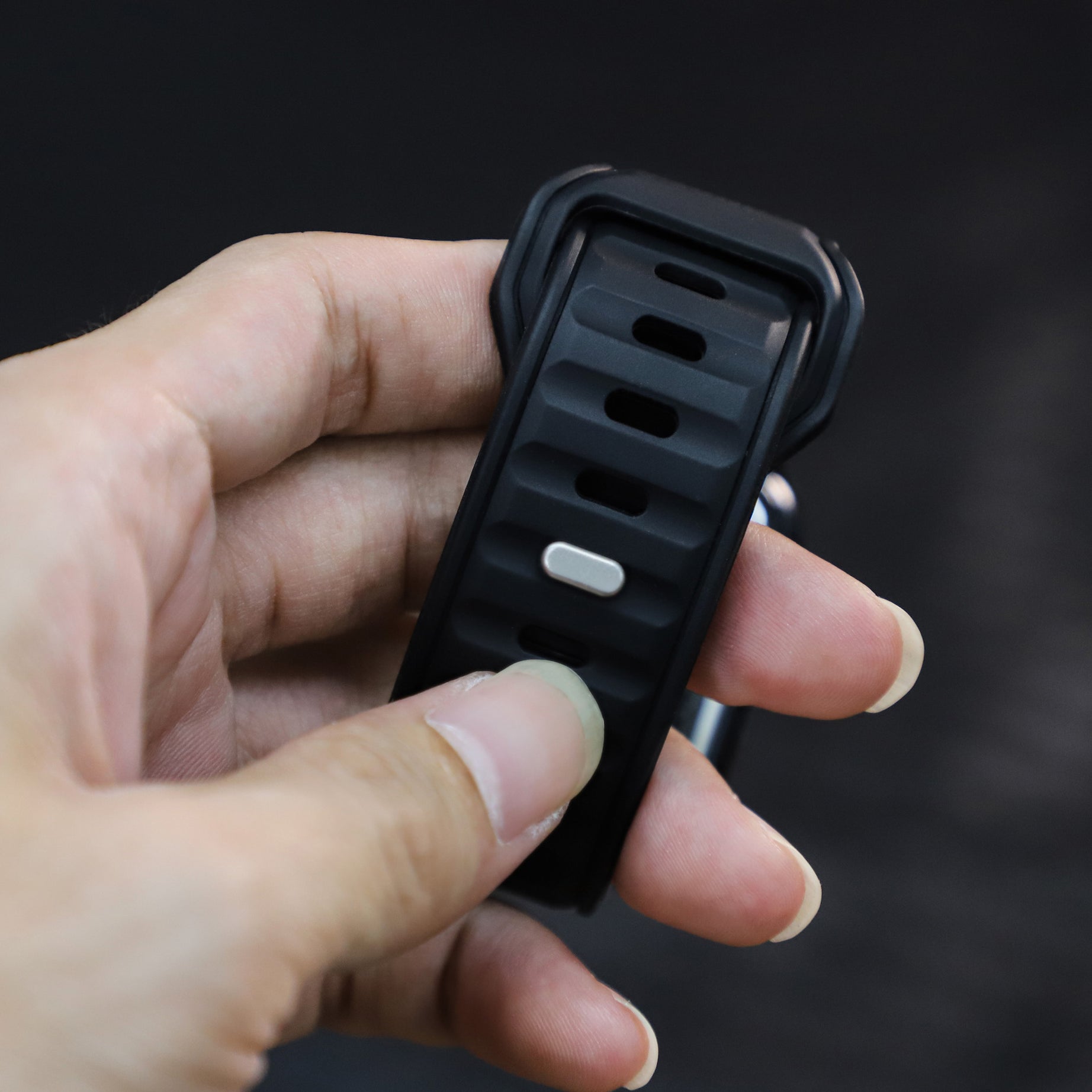 Full Black Premium Aspro Silicone Sports Bands By Shopyholy Compatible For Apple Watch