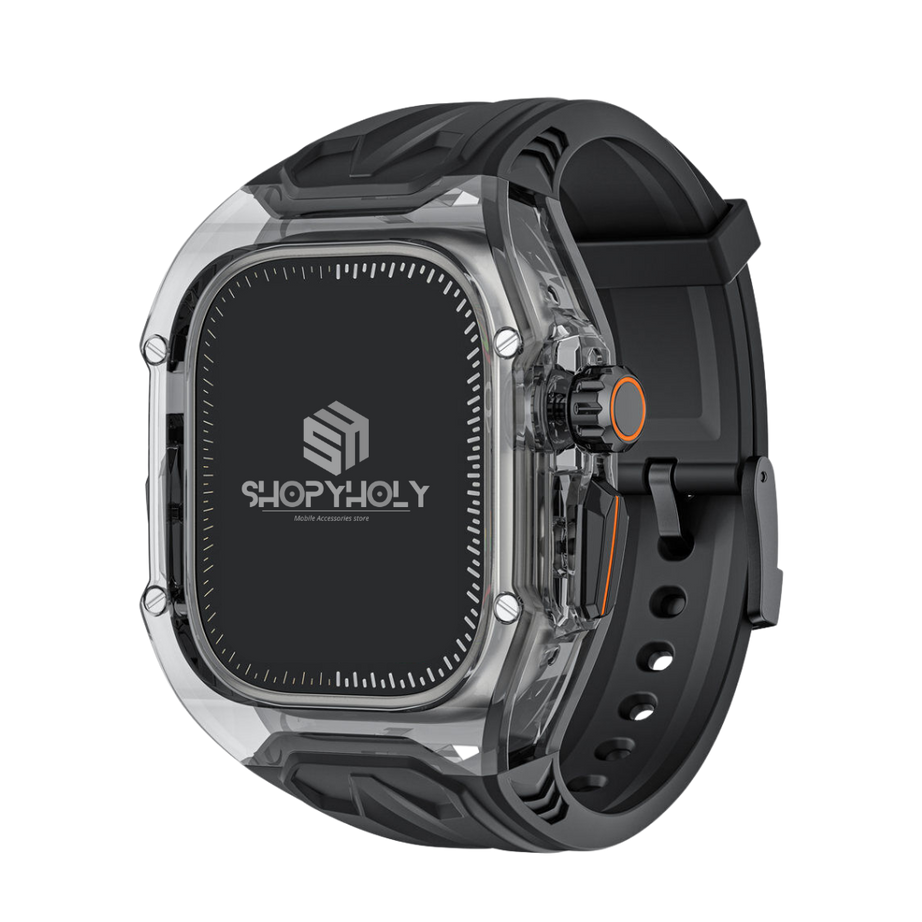 49MM Full Black Luxury Transparent Case by Shopyholy Compatible for Apple Watch Ultra