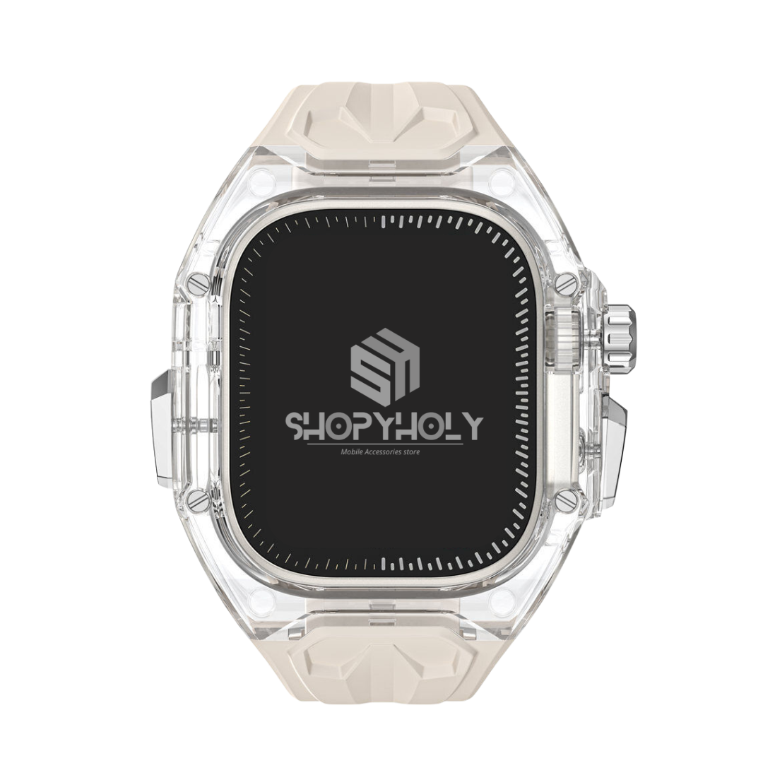 49MM Starlight Luxury Transparent Case by Shopyholy Compatible for Apple Watch Ultra