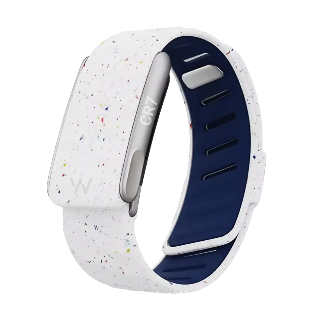 White Polka Dot Luxury Sports Flex Silicone CR7 Edition Whoop Band Compatible For WHOOP 5.0 MG LIFE