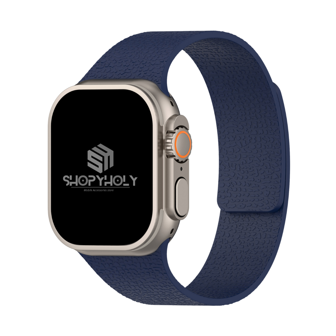 Midnight Blue Premium Skin Friendly Magnetic Loop By Shopyholy Comaptible For Apple Watch