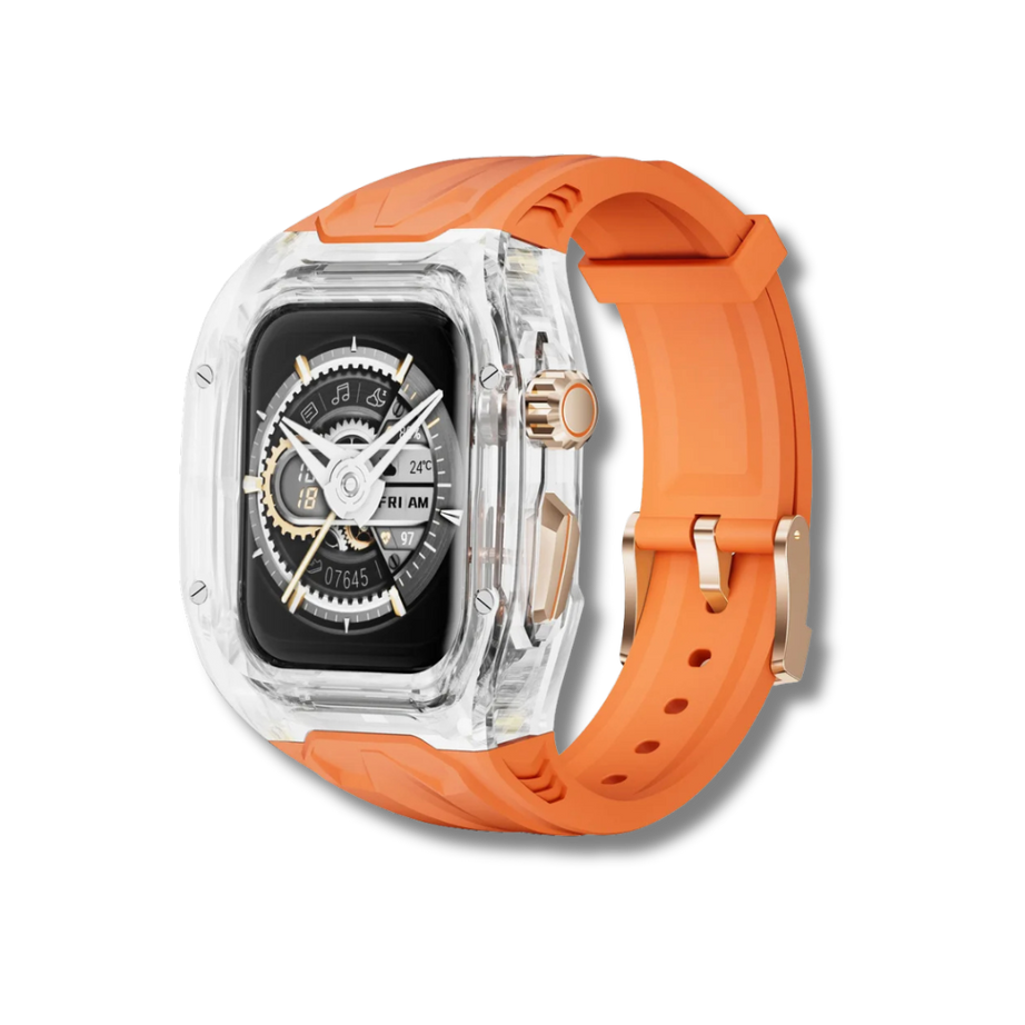 Orange Luxury Transparent Case by Shopyholy  Compatible for Apple Watch