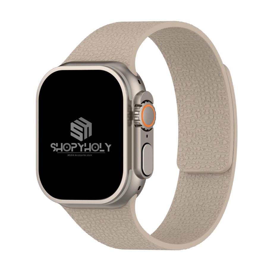 Brown Premium Skin Friendly Magnetic Loop By Shopyholy Comaptible For Apple Watch