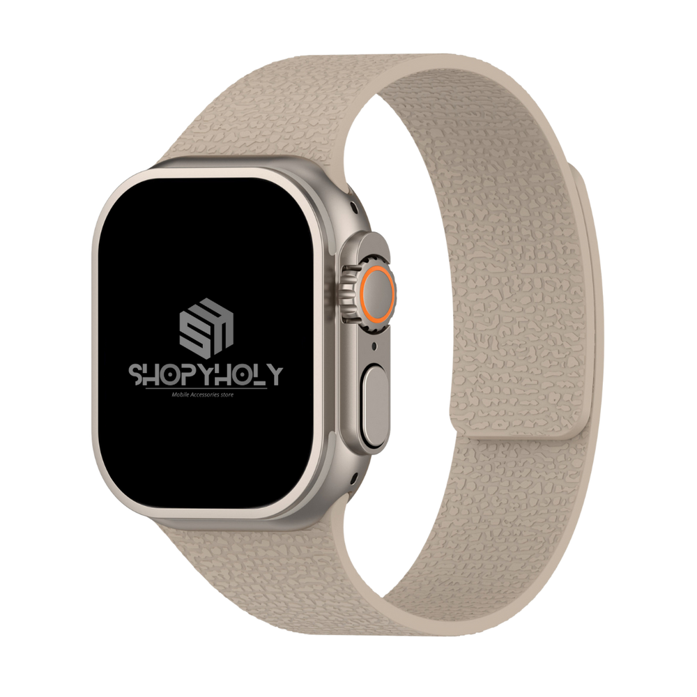 Brown Premium Skin Friendly Magnetic Loop By Shopyholy Comaptible For Apple Watch