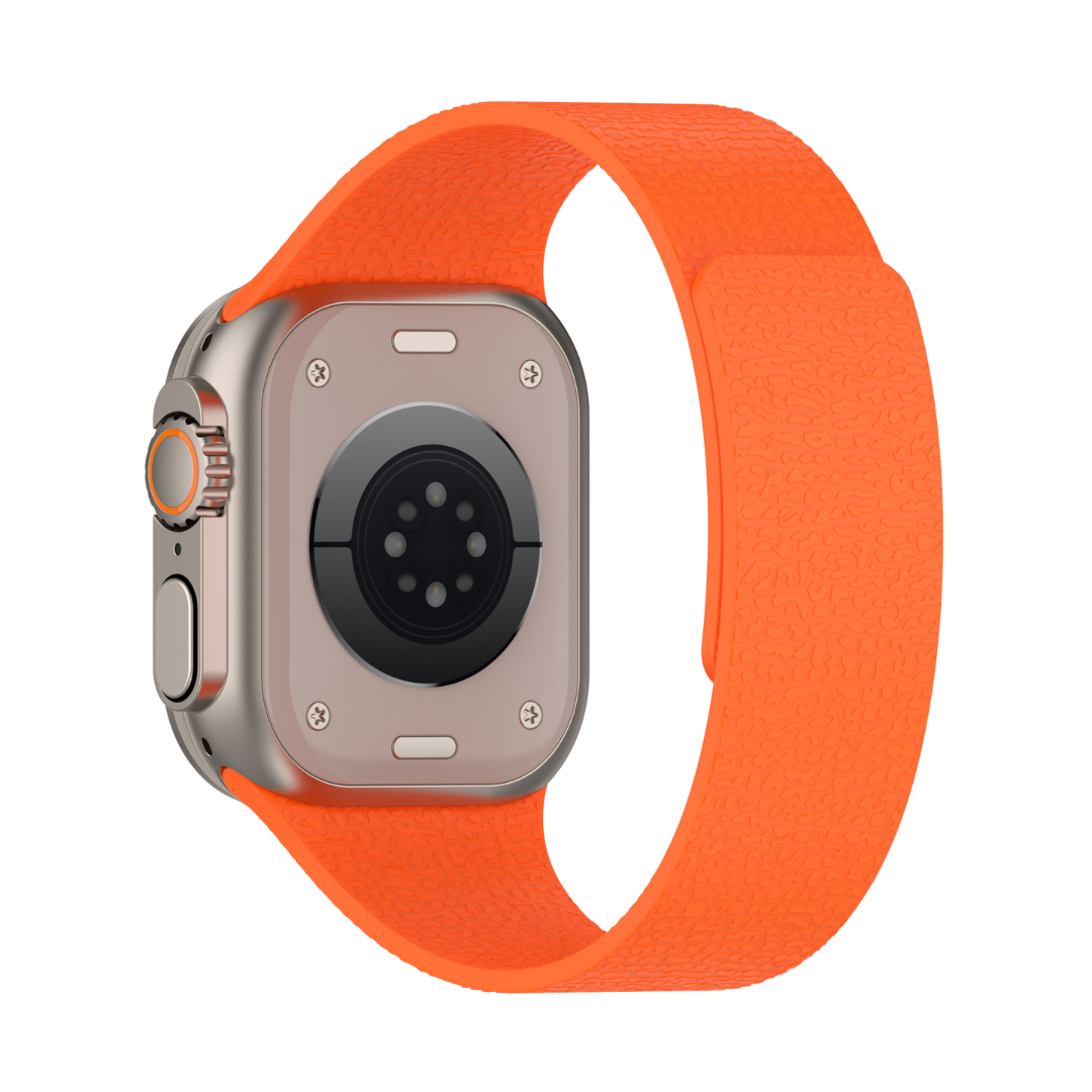Orange Premium Skin Friendly Magnetic Loop By Shopyholy Comaptible For Apple Watch