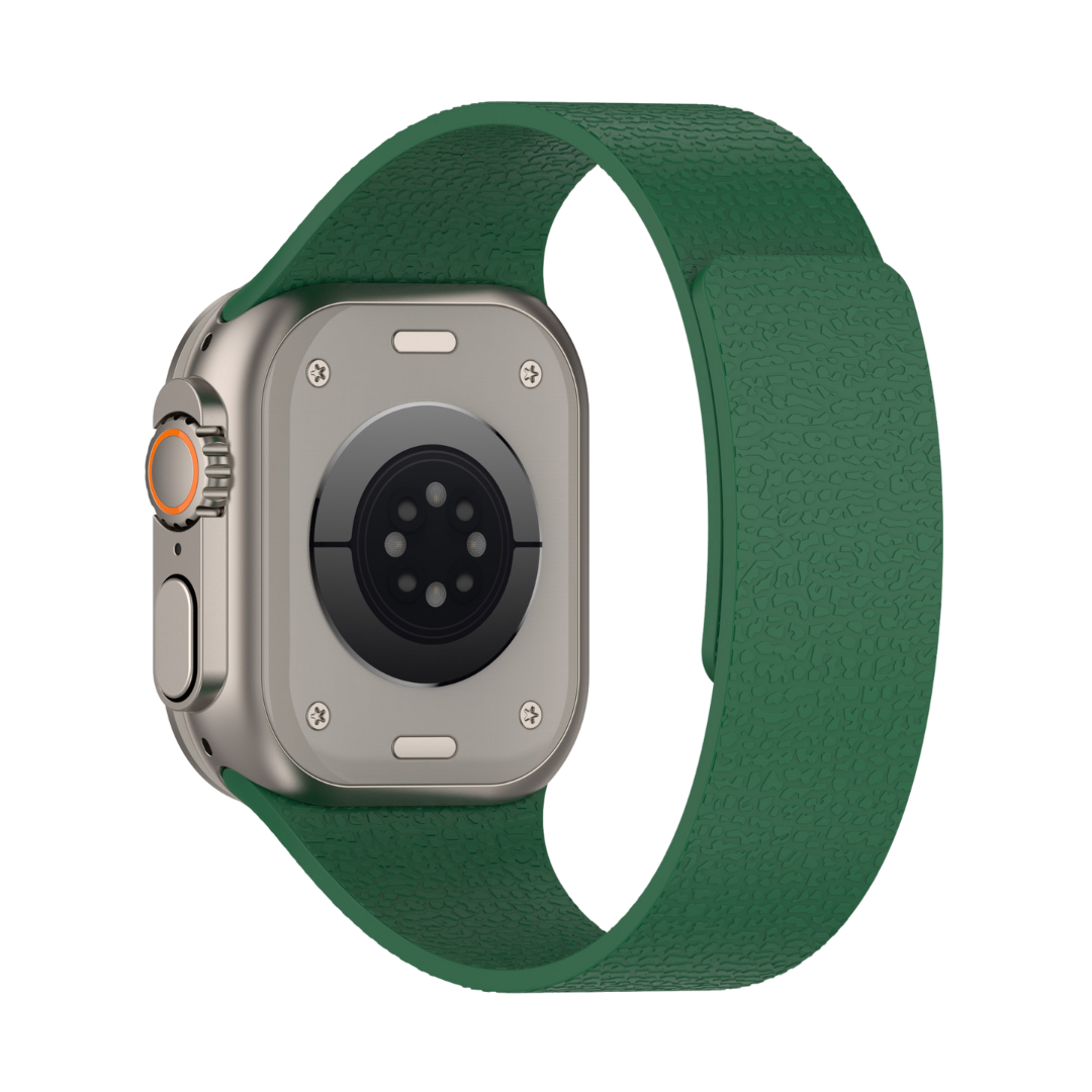 Military Green Premium Skin Friendly Magnetic Loop By Shopyholy Comaptible For Apple Watch