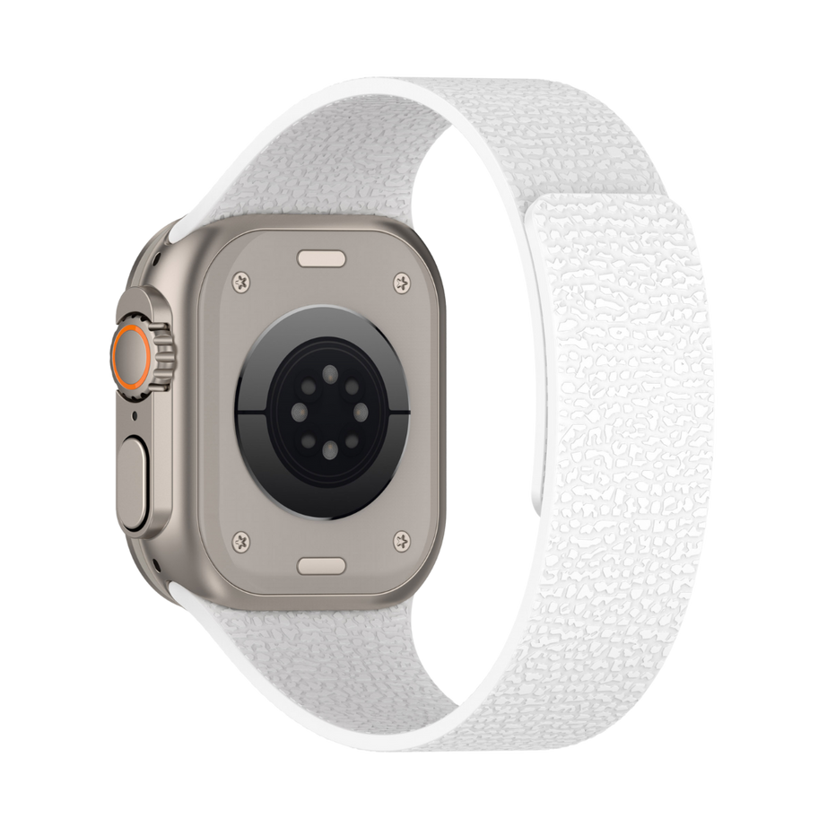 White Premium Skin Friendly Magnetic Loop By Shopyholy Comaptible For Apple Watch