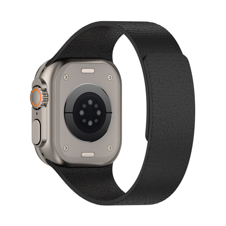 Black Premium Skin Friendly Magnetic Loop By Shopyholy Comaptible For Apple Watch