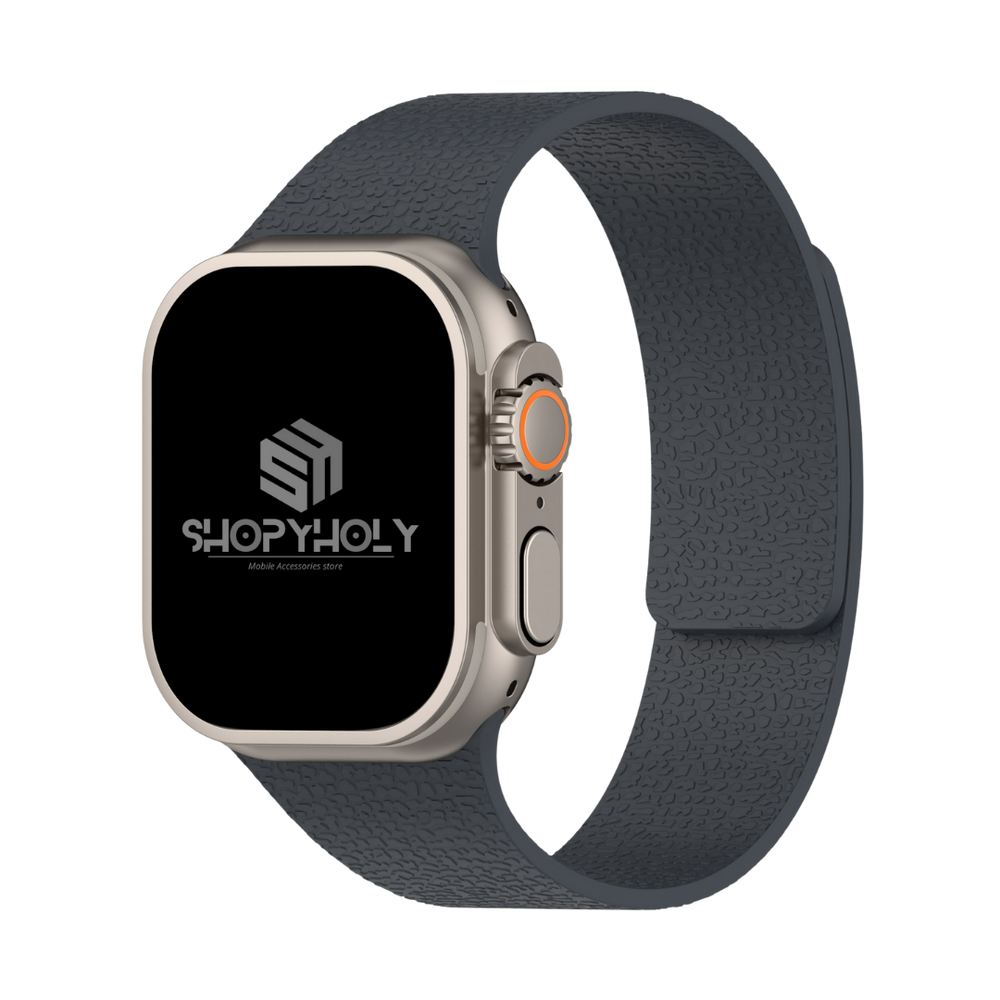 Dark Grey Premium Skin Friendly Magnetic Loop By Shopyholy Comaptible For Apple Watch