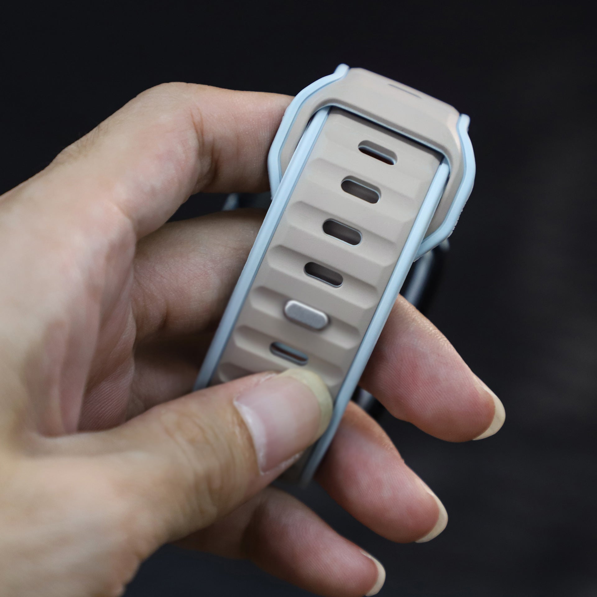 Blue Coffee Premium Aspro Silicone Sports Bands By Shopyholy Compatible For Apple Watch