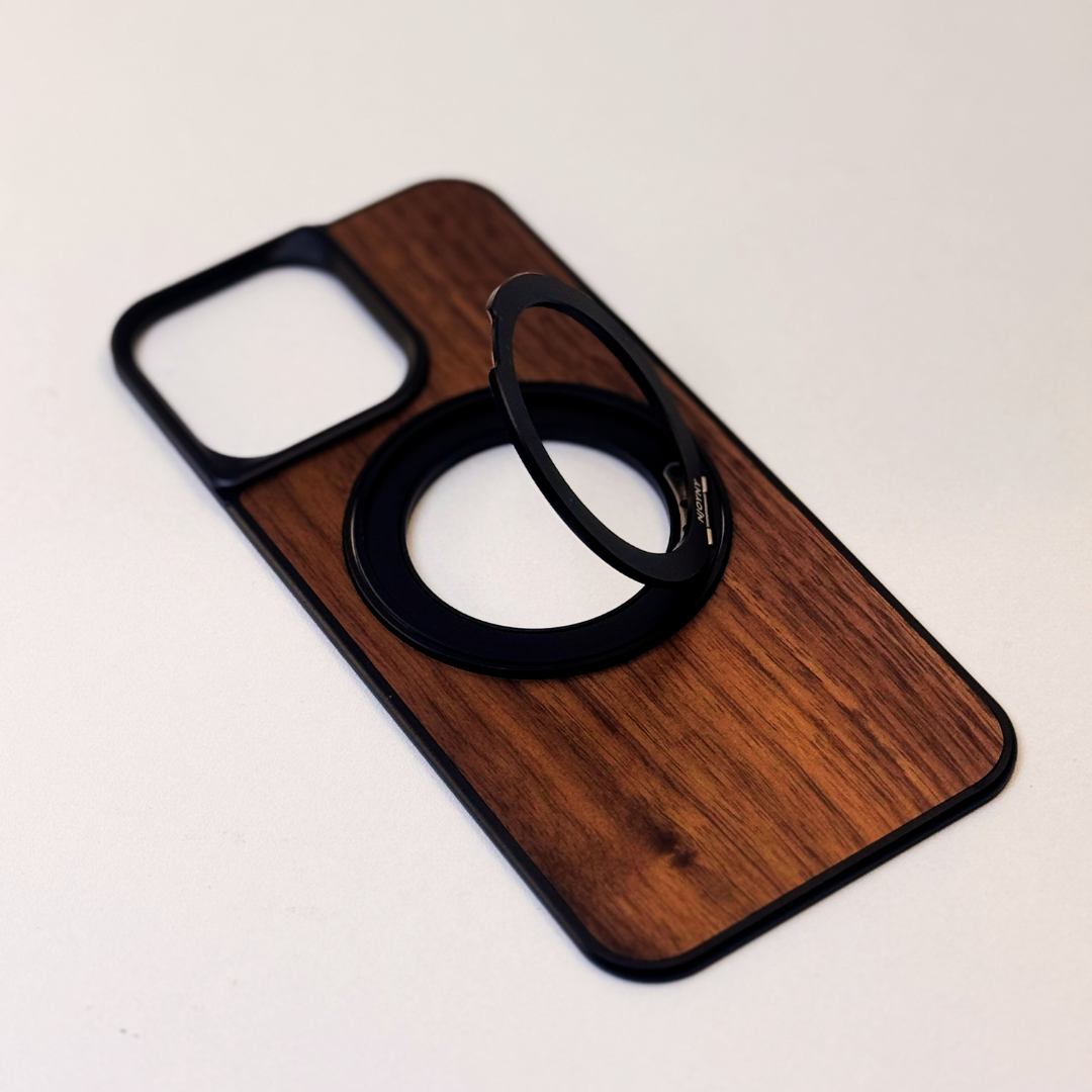Luxury Wooden Feath Back Panel Case By Shopyholy Compatible For iPhone