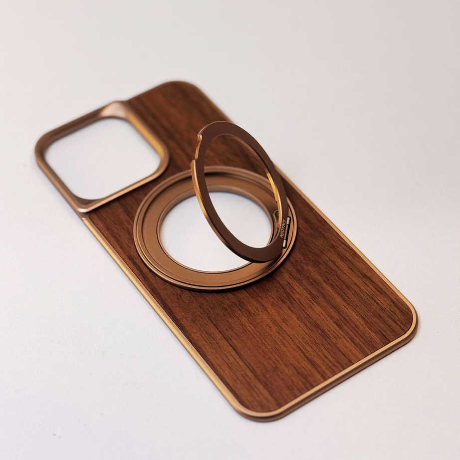 Luxury Wooden Feath Back Panel Case By Shopyholy Compatible For iPhone