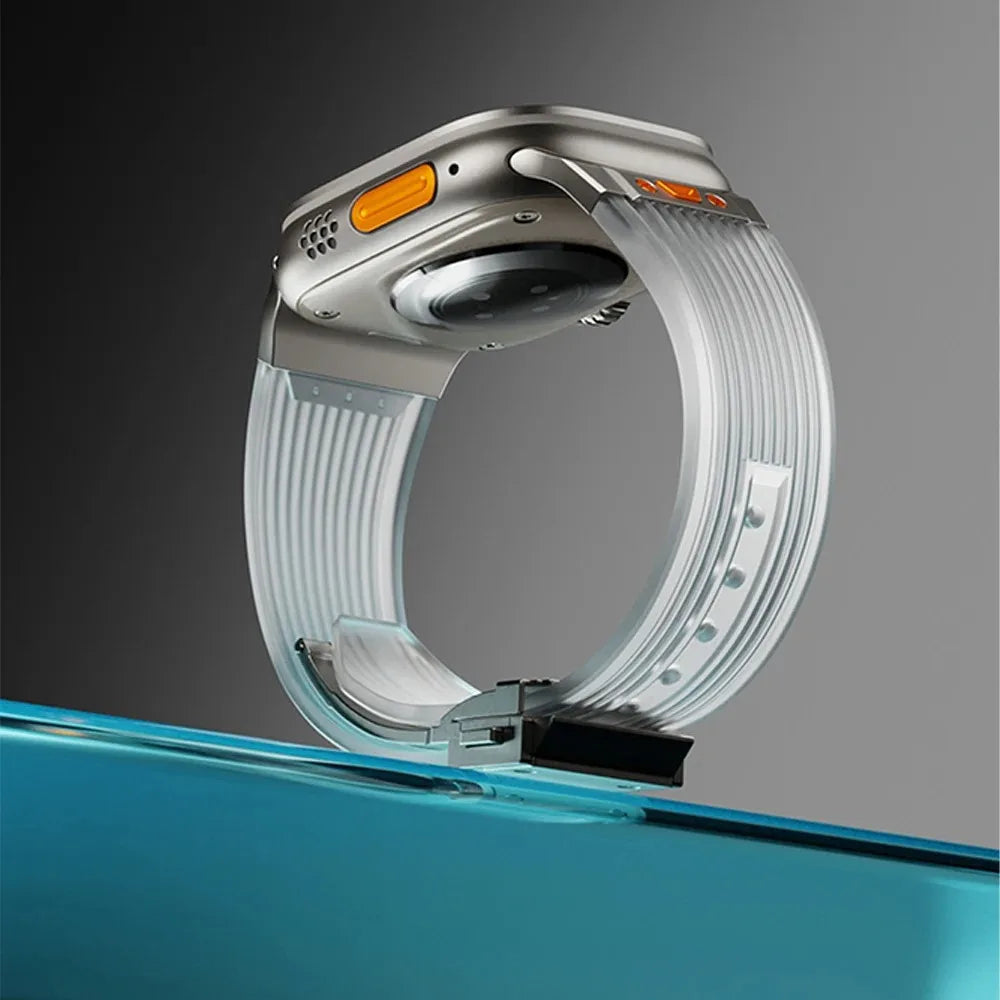 Transparent Luxury Hublot Style Band By Shopyholy Compatible For Apple Watch