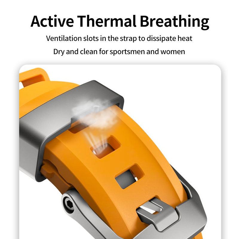 Yellow T Premium Rugged Silicone With Metal Buckle By Shopyholy Compatible For Apple Watch