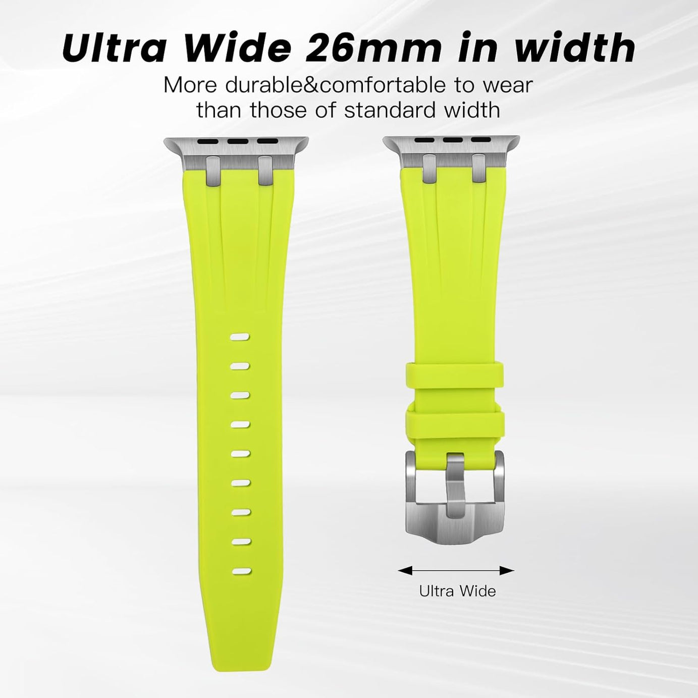 Neon Green Luxury G-Shock Edition Sports Bands By Shopyholy Comaptible For iWatch