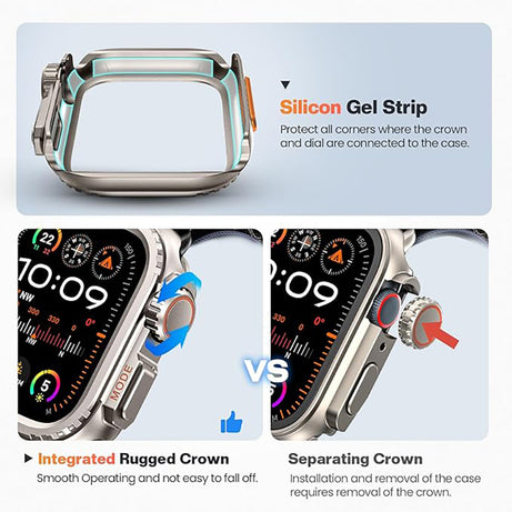 Rose Gold Luxury Change To Ultra Metal Case By Shopyholy Compatible For Apple Watch