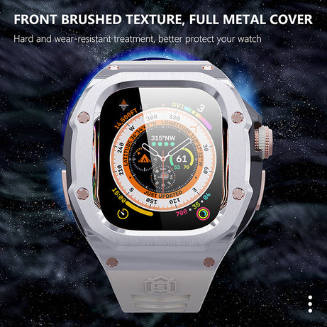 49MM Silver Star Gold Luxury Concept Art Modification Kit For iWatch Ultra 1/2