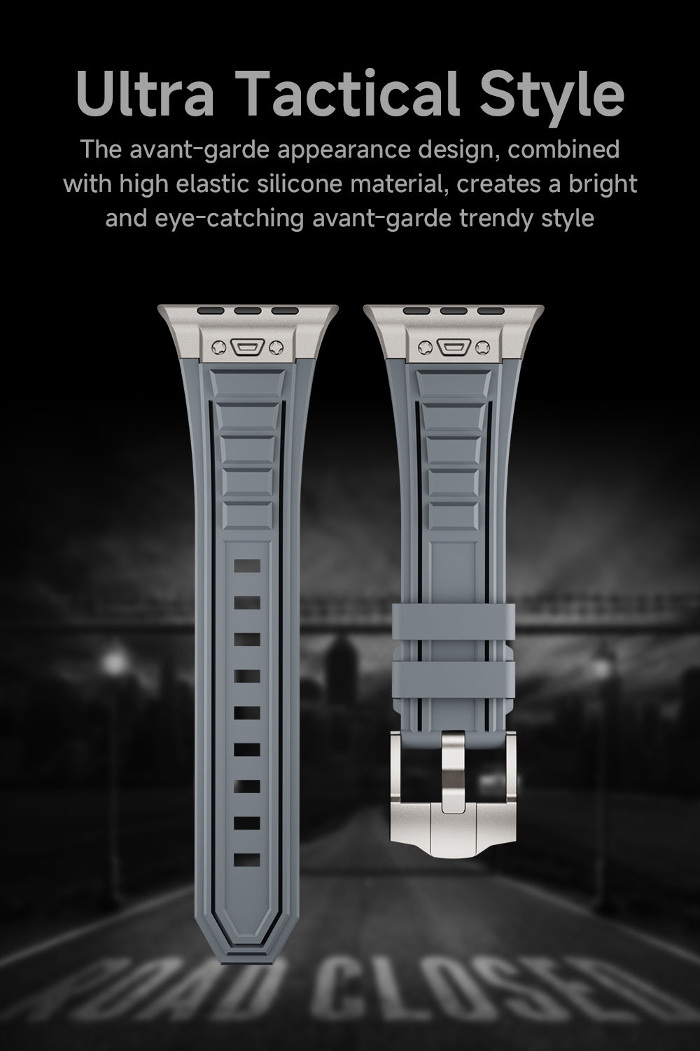 Orange Luxury Titanium Redefine Silicone Straps By Shopyholy Compatible For iWatch