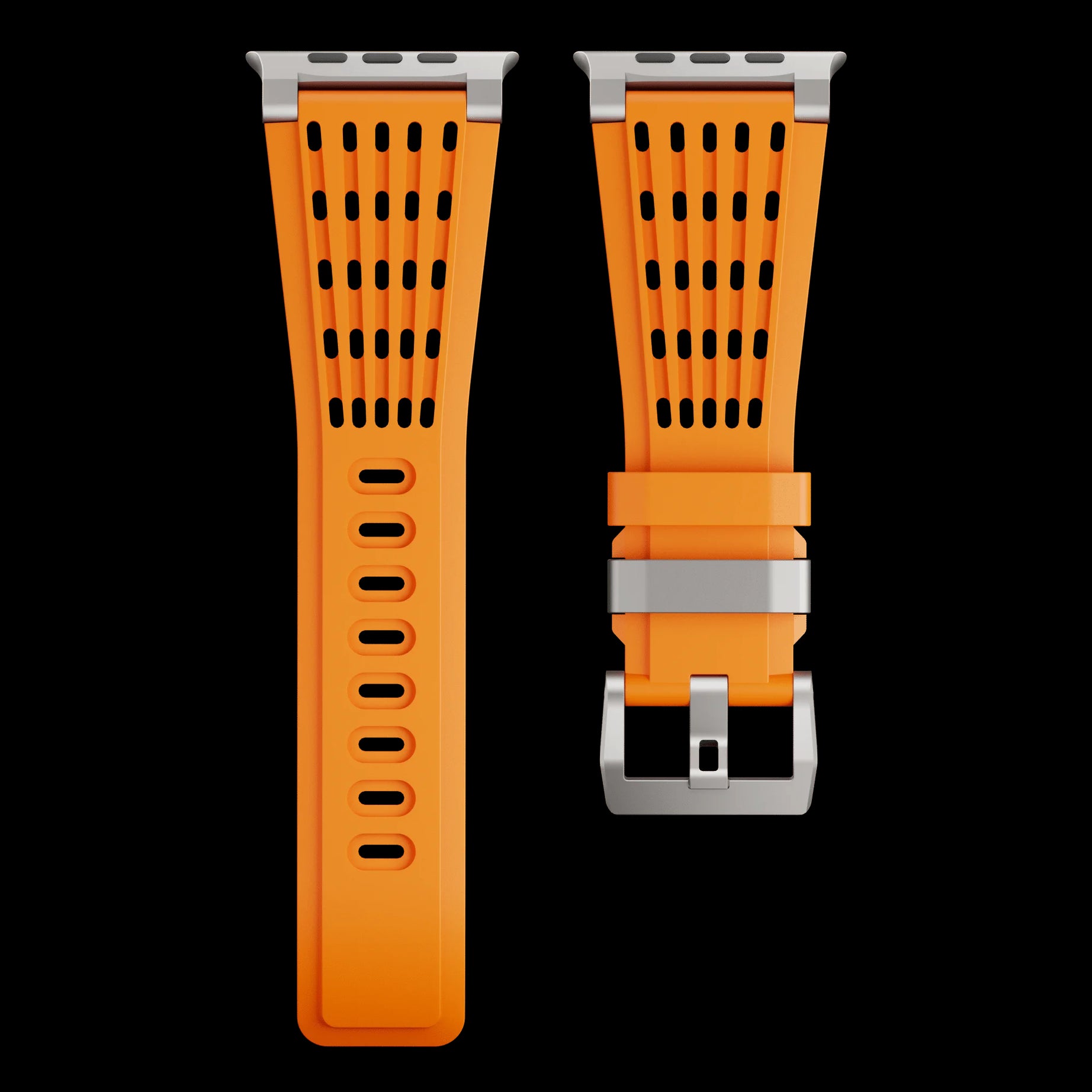 Orange Luxury Ultra Wide Ventilated Sports Bands By Shopyholy Compatible For Apple Watch