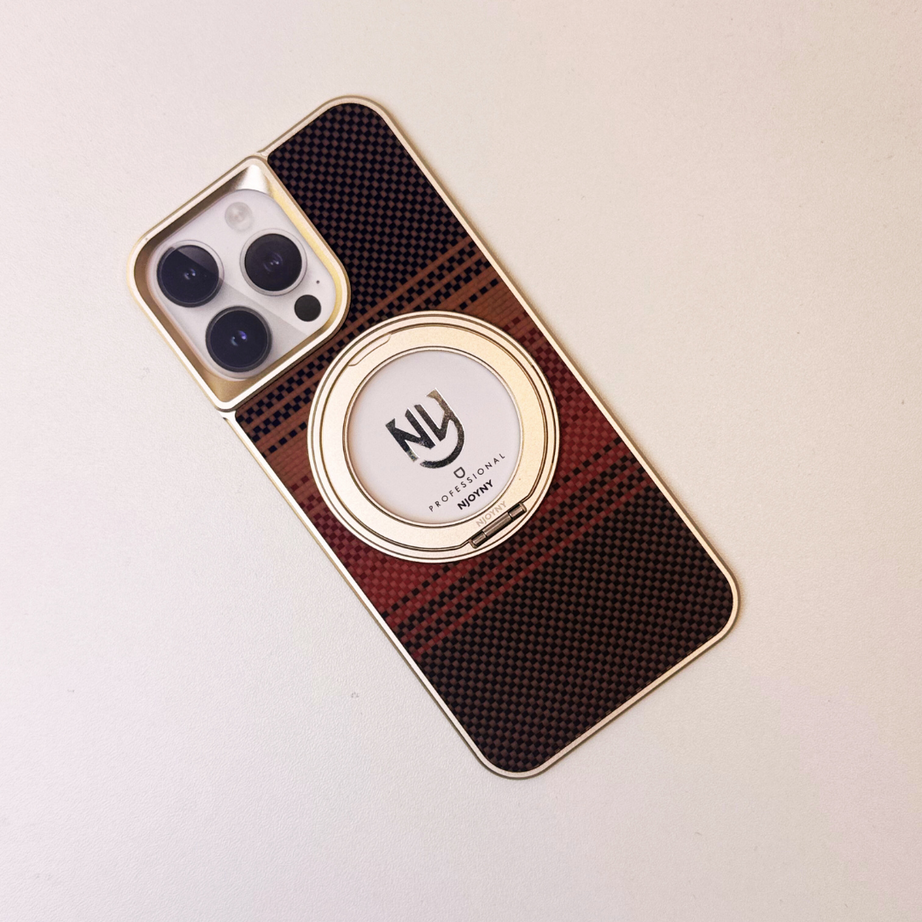 Luxury Kevlar Fiber Feath Back Panel Case By Shopyholy Compatible For iPhone