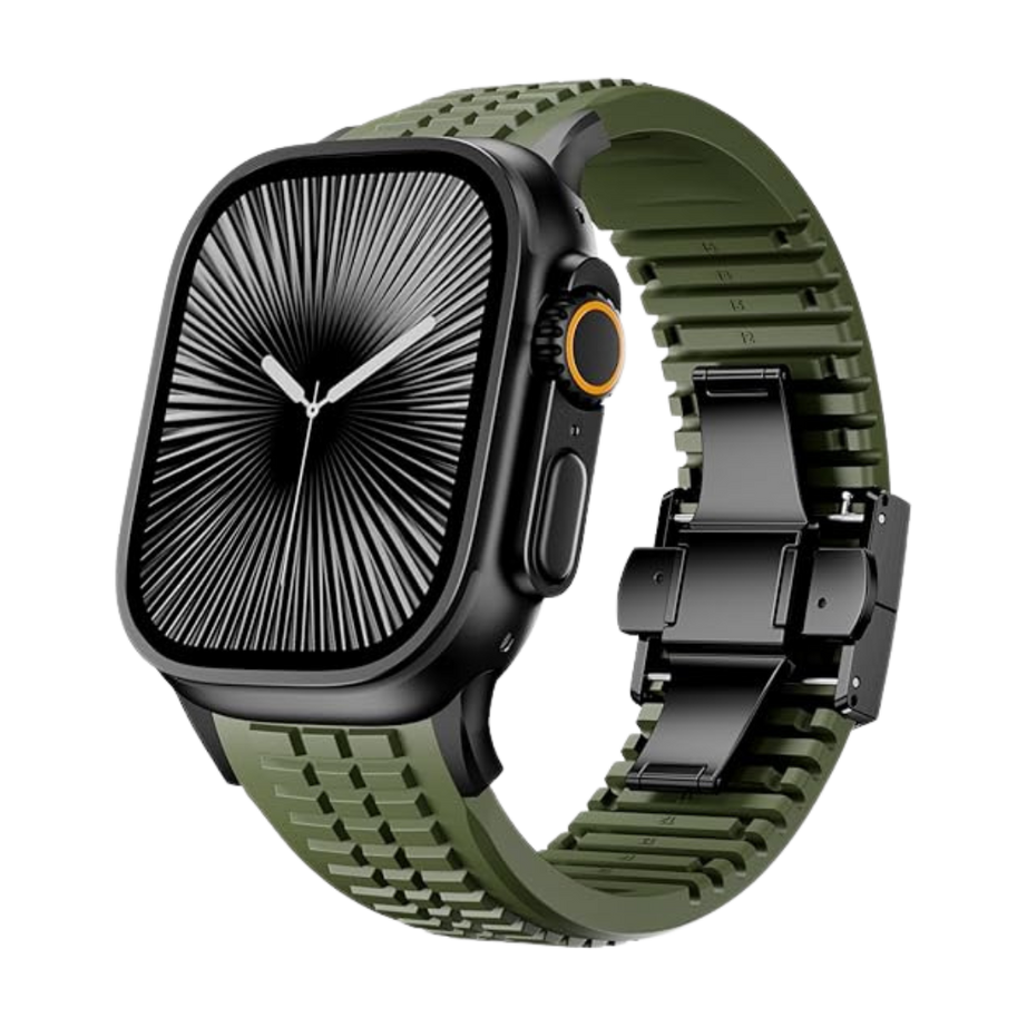 Army Green B Luxury Paladin Sports Bands By Shopyholy Compatible For Apple Watch