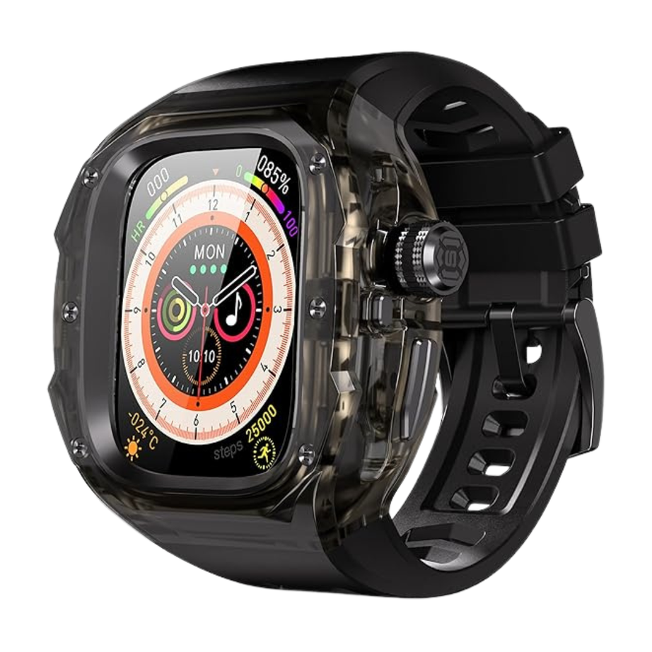49MM Full Black Luxury Transparent Concept Case By Shopyholy Compatible For Apple Watch Ultra