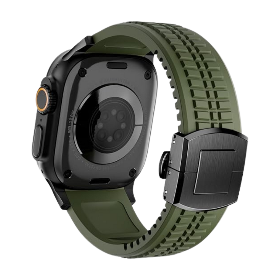 Army Green B Luxury Paladin Sports Bands By Shopyholy Compatible For Apple Watch