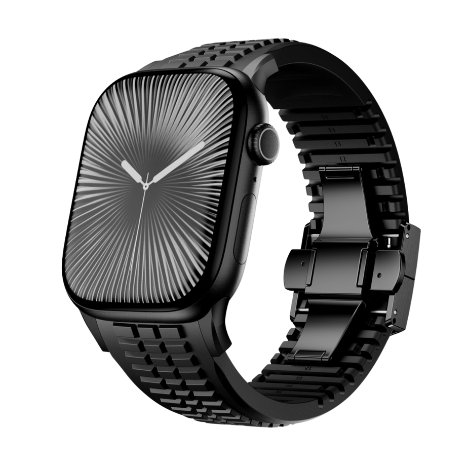 Full Black Luxury Paladin Sports Bands By Shopyholy Compatible For Apple Watch