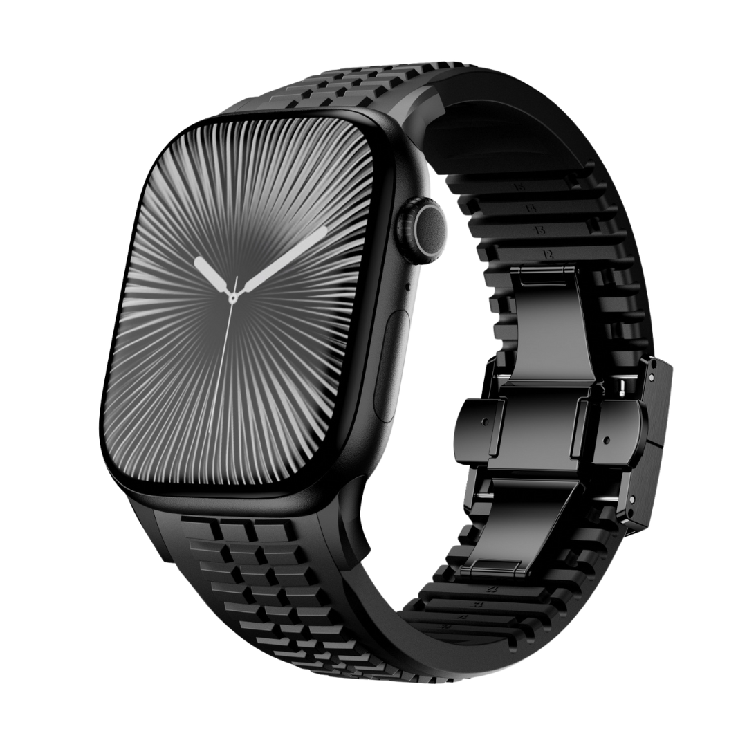 Full Black Luxury Paladin Sports Bands By Shopyholy Compatible For Apple Watch
