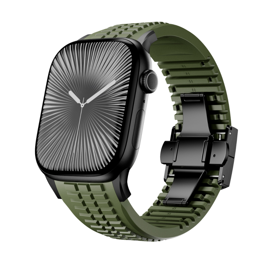 Army Green B Luxury Paladin Sports Bands By Shopyholy Compatible For Apple Watch