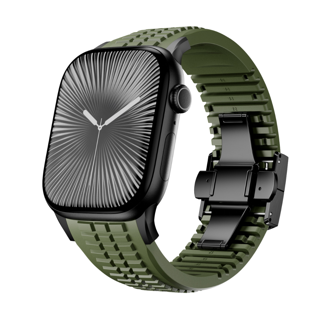 Army Green B Luxury Paladin Sports Bands By Shopyholy Compatible For Apple Watch