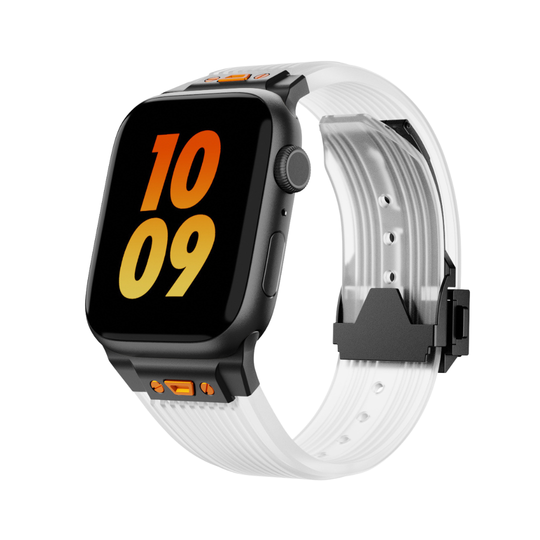 Transparent B Luxury Hublot Style Band By Shopyholy Compatible For Apple Watch