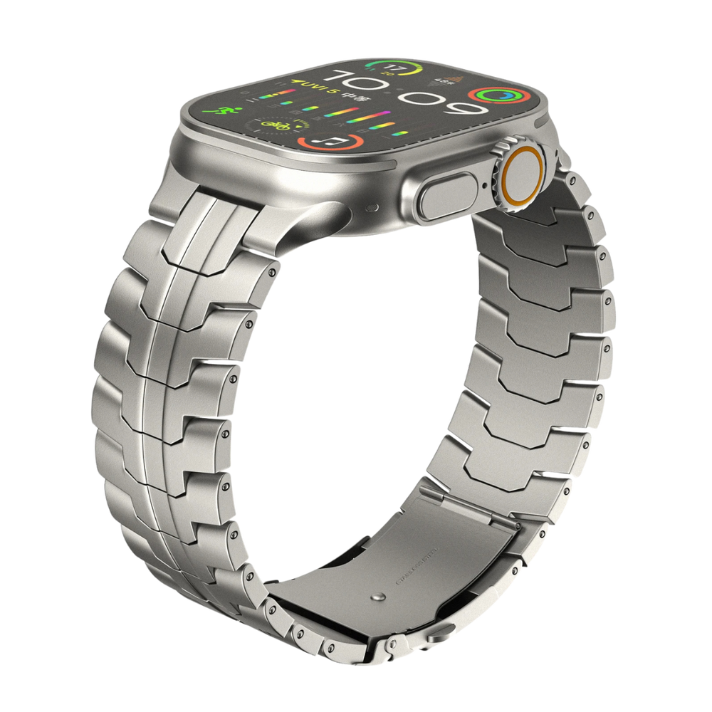 Titanium Luxury Wingtip Titanium Metal Straps By Shopyholy Compatible For iWatch