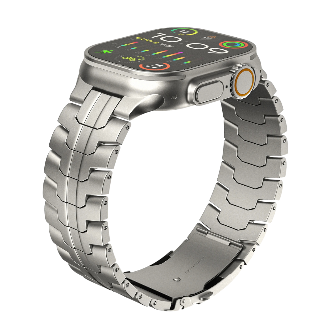 Titanium Luxury Wingtip Titanium Metal Straps By Shopyholy Compatible For iWatch