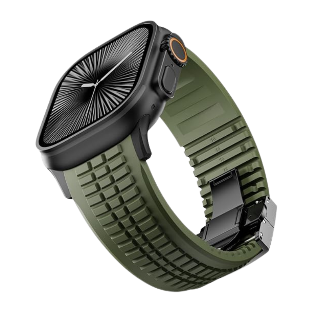 Army Green B Luxury Paladin Sports Bands By Shopyholy Compatible For Apple Watch