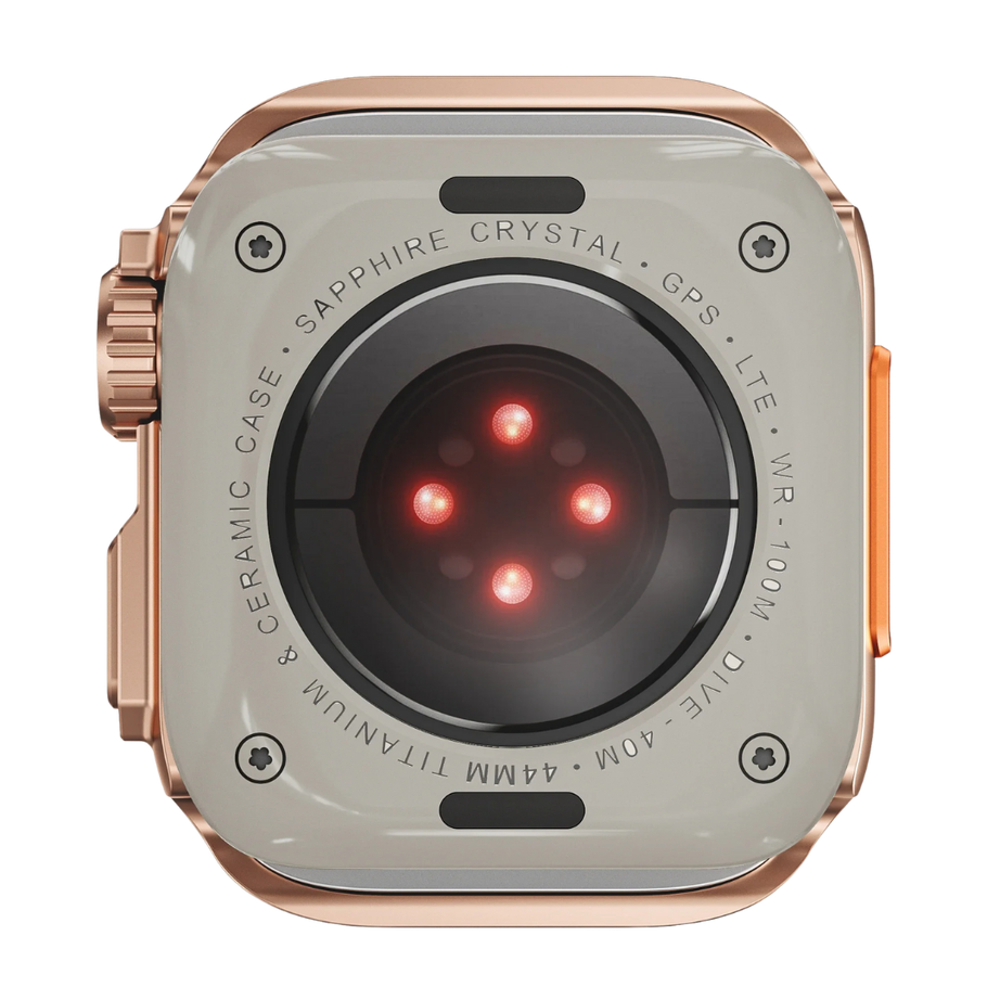 Rose Gold Luxury Change To Ultra Metal Case By Shopyholy Compatible For Apple Watch