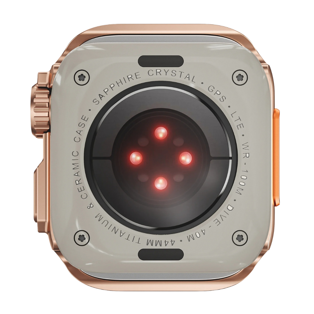 Rose Gold Luxury Change To Ultra Metal Case By Shopyholy Compatible For Apple Watch