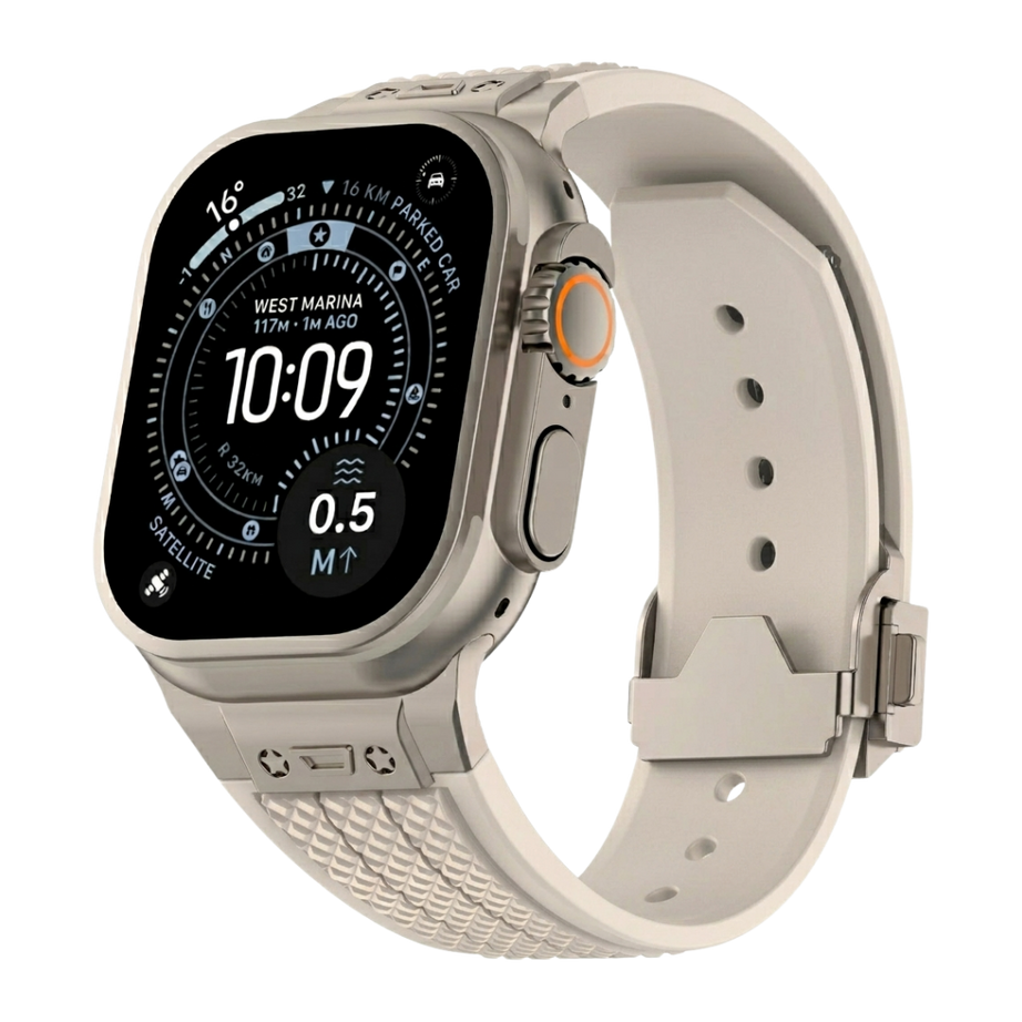 Starlight Luxury Hublot Design Silicone Straps By Shopyholy Compatible For Apple Watch