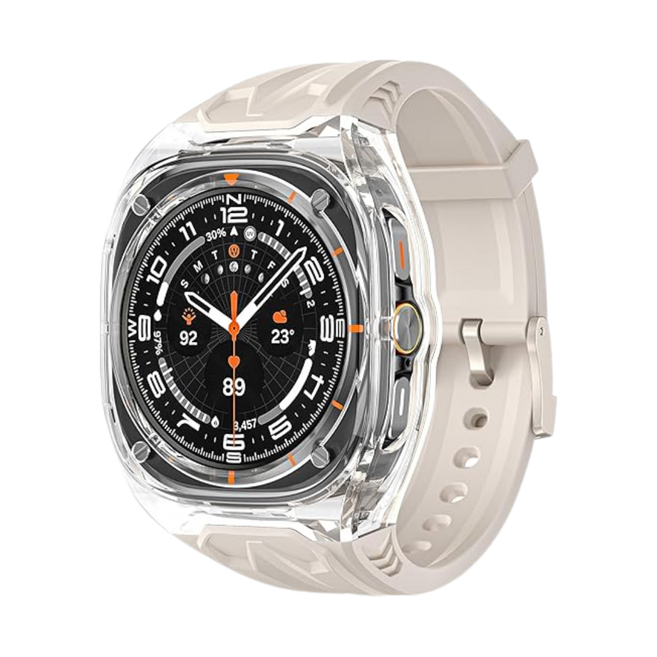 Starlight Transparent Rugged Case with Silicone Band for Samsung Galaxy Watch Ultra 47mm