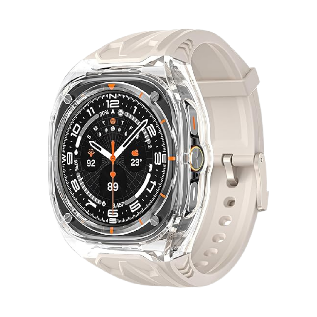 Starlight Transparent Rugged Case with Silicone Band for Samsung Galaxy Watch Ultra 47mm