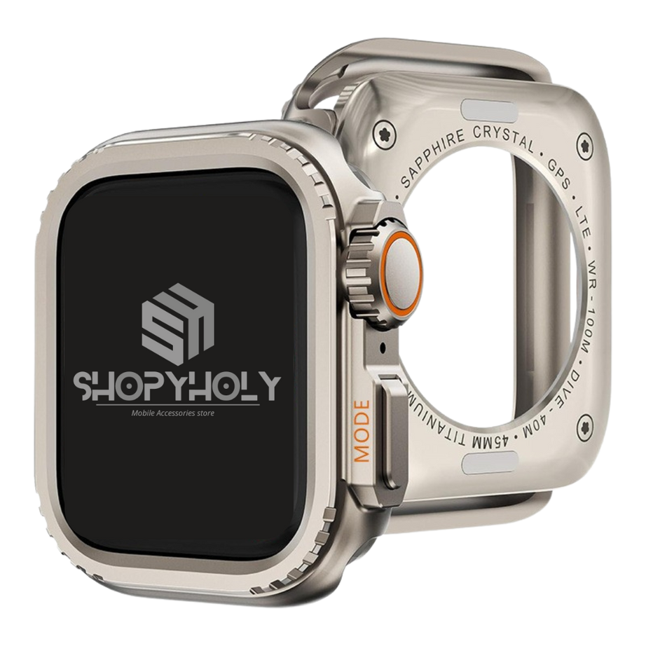 Titanium Luxury Change To Ultra Metal Case By Shopyholy Compatible For Apple Watch