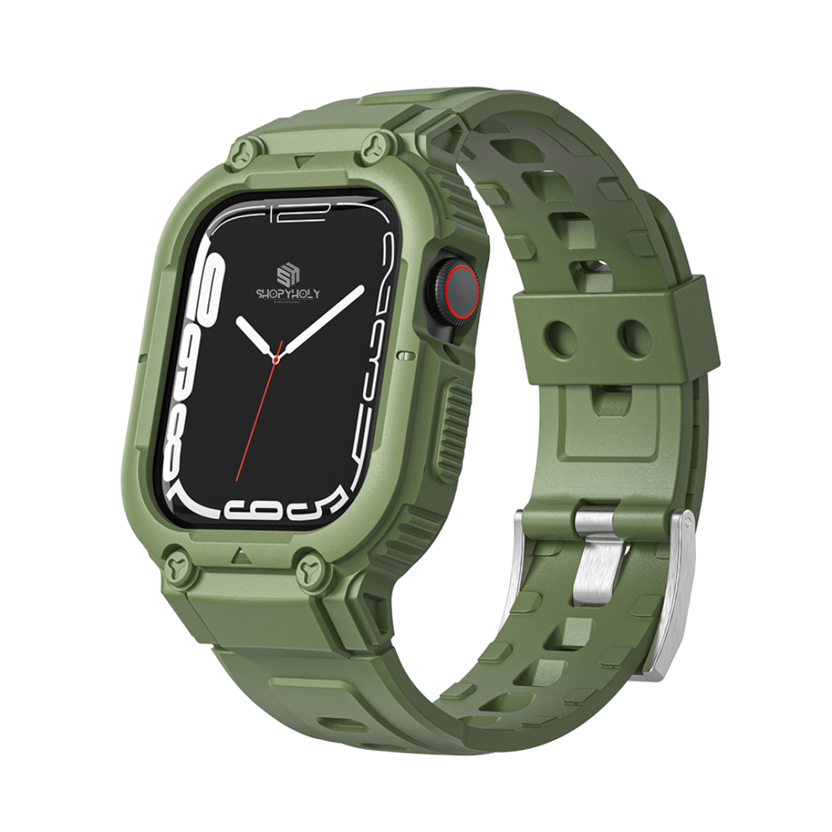 Green Sporty TPU Case Band By Shopyholy Compatible For iWatch