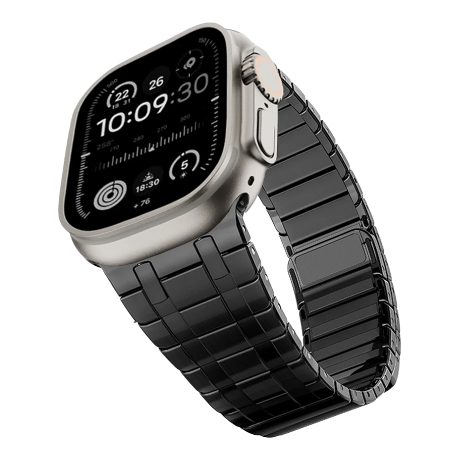 Black Luxury AP Frosted Metal Magnetic Band By Shopyholy Compatible for Apple Watch