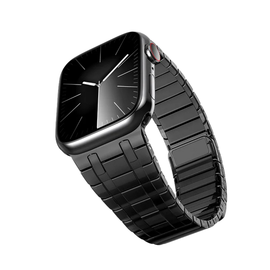 Black Luxury AP Frosted Metal Magnetic Band By Shopyholy Compatible for Apple Watch
