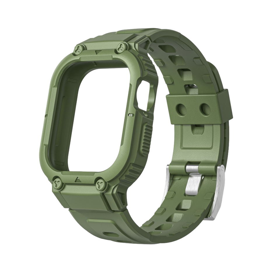 Green Sporty TPU Case Band By Shopyholy Compatible For iWatch