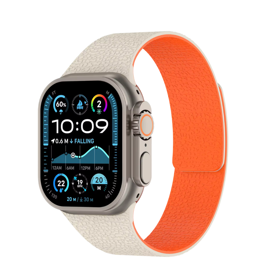 Starlight orange Premium Skin Friendly Magnetic Loop By Shopyholy Comaptible For Apple Watch