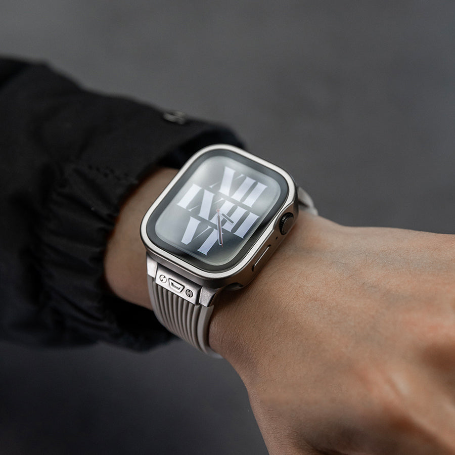 Titanium Luxury Metal Case With Screen Protector By Shopyholy Compatible For Apple Watch