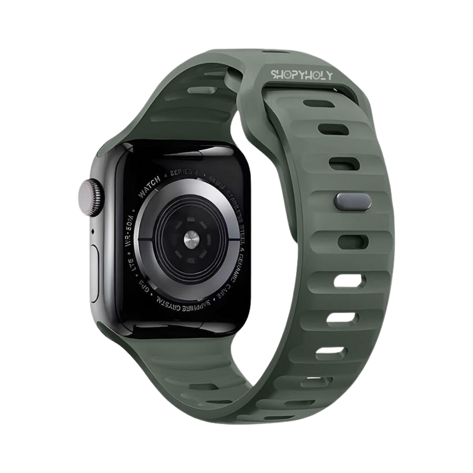 Dark Green Premium Silicone Sports Bands By Shopyholy Compatible For iWatch