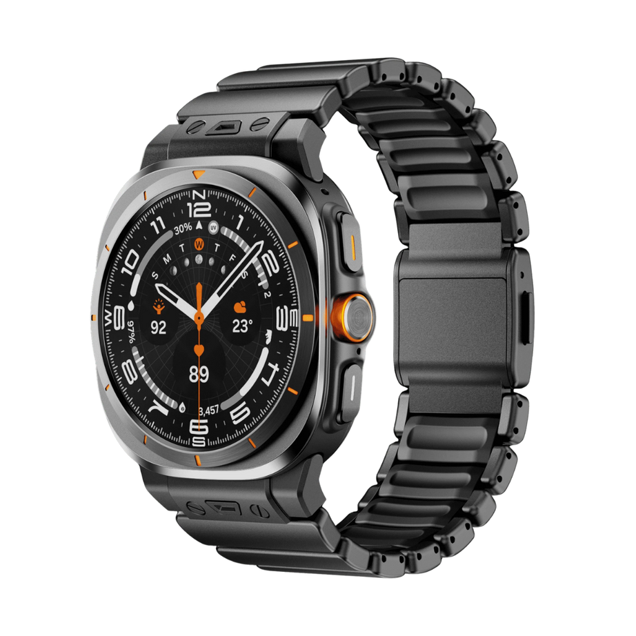 Full Black Luxury Ocean Titanium Band for Samsung Galaxy Watch Ultra 47mm